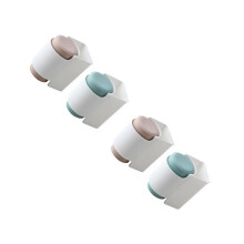2Sets Wandhalter Zahnbürste Und Becher Pp+tpr Bunt Langlebig Zuhause