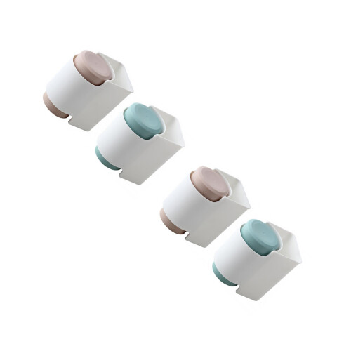 2Sets Wandhalter Zahnbürste Und Becher Pp+tpr Bunt Langlebig Zuhause