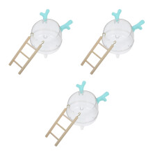 3Stk Hamster Badezimmer Holz Sandbad & Schlafplatz Set