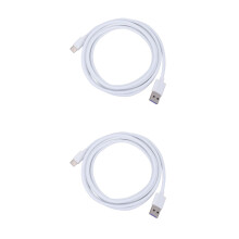 2Stk Schnelles Phone Charging Kabel Type-C Weiß Aluminium