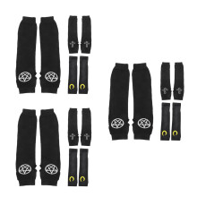 9Paare Japanisch Inspirierte Schwarze Halbfinger Armwärmer Für Kostüm