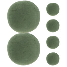 6Stk Blumenschwamm Rund Floristik Material Grün Für