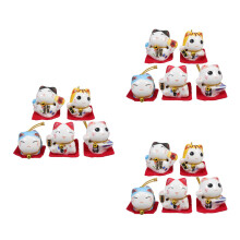 15Stk Lustige Mini Katzen Figuren Keramik Auto Innenraum Bunt
