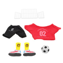 1Set Rotes Mini Finger Fußballspiel Aus Stoff, Plastik & PU Für Party
