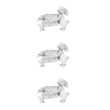 3Stk Multifunktionaler Hasen Stiftehalter Resin Weiß Für Schreibtisch