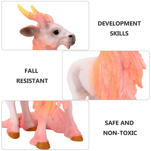 Weißes PVC Einhorn Tierfigur Kinder Lernspielzeug Langlebig