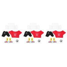 3Sets Rotes Fingerfußballspiel Für Kinder Mit Realistischem Spielfeld