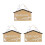 3Stk Holz Türschild Willkommen Hängend Hellbraun Geschenk 1