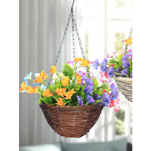 Handwoven Rattan Hanging Basket