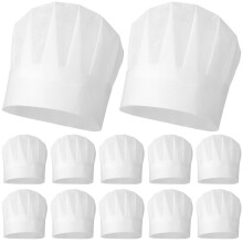 100Stk Weiß Einweg Kinder Kochhüte Leicht Non-Woven Küchenmütze