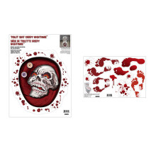 2Sets Kreative Halloween Wc Aufkleber Rot Blutige Totenkopf