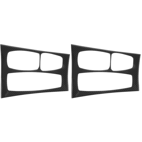 2Stk Carbonfaser Mittelkonsole Ac Bedienfeldabdeckung Schwarz Autos