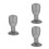 3Stk Inflatable Mannequin Kopf Für Perücken- Und Hat-Display Silber 6