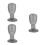 3Stk Inflatable Mannequin Kopf Für Perücken- Und Hat-Display Silber 7