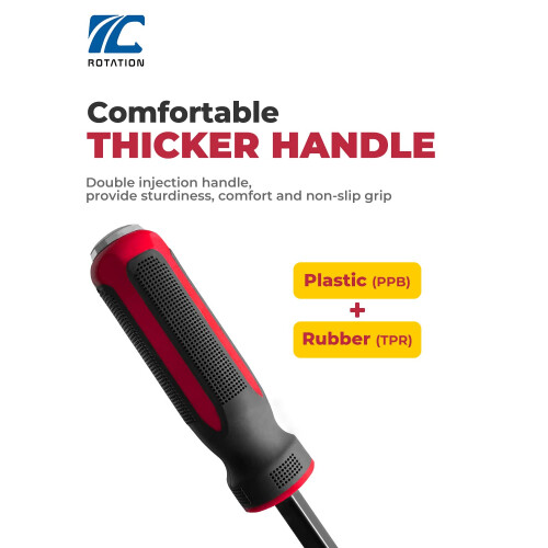 ROTATION Pry Bar Set, Strike Cap Handle, Angled Tip, Rust Proof Finish, Machanic Tools for Prying, Scraping, Lifting, Pulling | 3-Piece Hand Tools Se 2