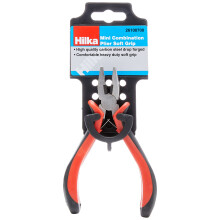 Hilka 26100700 Mini Combination Pliers with Soft Grip Red