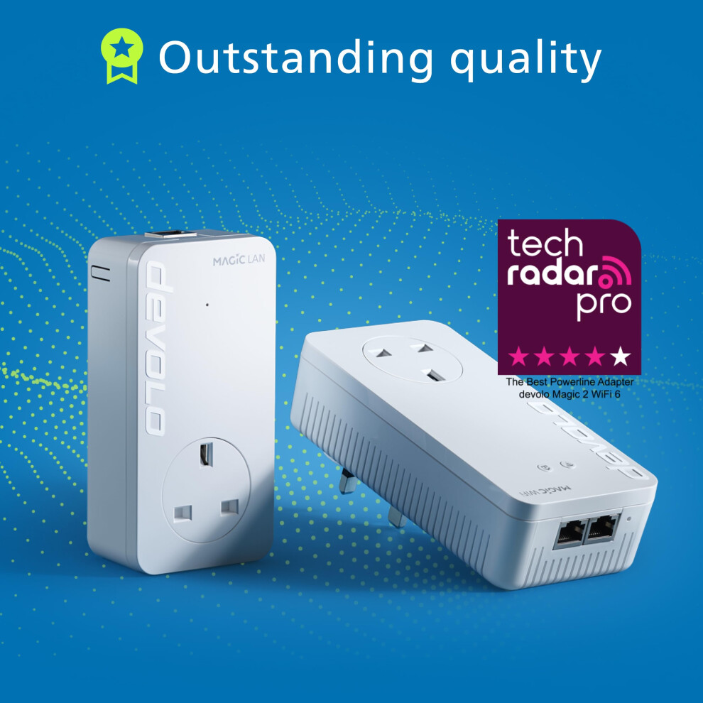 Photos - Wi-Fi Adapter Devolo Magic 2â2400 Wi-Fi 6: Powerline Starter Kit | 4k/ 8k UHD streaming | Stable home working (Up to 2400 Mbps powerline