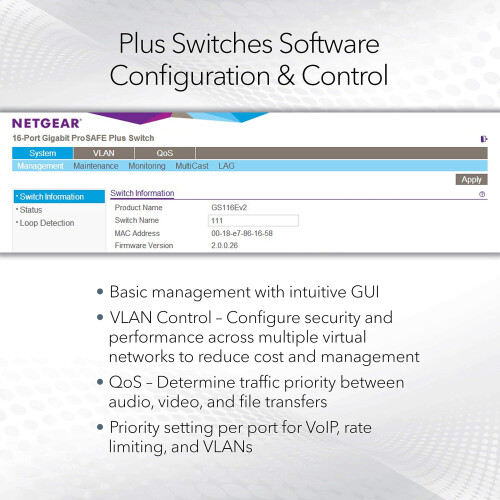 Netgear NETGEAR 8 Port Gigabit Switch (GS108E) | Managed Network Switch | Ethernet Splitter | Desktop or Wall Mount 2