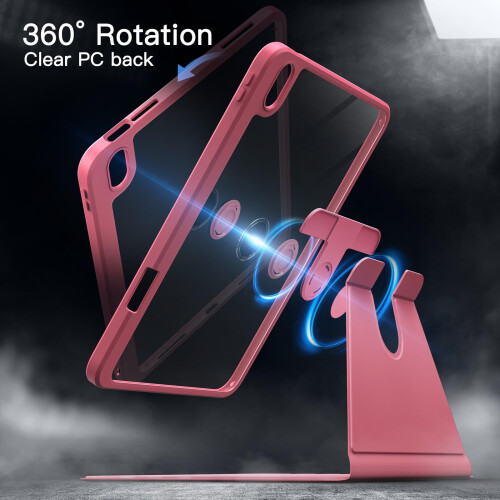JETech 360 Rotating Case for iPad (A16) 11th/10th Gen, Pink 2