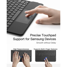 Inateck Keyboard Case for Samsung Galaxy Tab S10 Lite/S10 FE/S9 FE 10.9"/S9 11", Magnetic Detachable Bluetooth Keyboard with Touchpad, Portrait/Lands