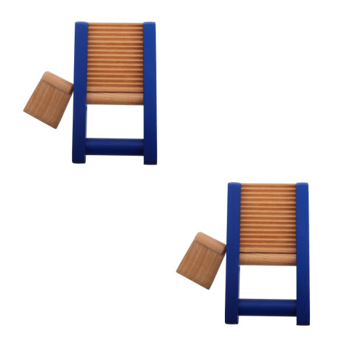 2Stk Robuste Holz Percussion Spielzeug Für Babys Mit Holzklapper Bunt 2