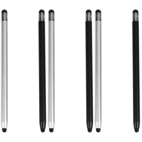 6Stk Doppelseitiger Stylus Pen Für Tablet Schwarz Kapazitiv 2