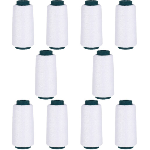 10Stk Polyester Nähgarn Weiß Für Nähprojekte Langlebig 2