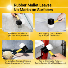 Rubber Mallet Rubber Hammer 12oz, 2Pcs