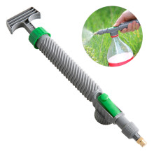 (Gris) Bomba de aire de alta presión, pulverizador manual, cabezal pulverizador ajustable para botellas