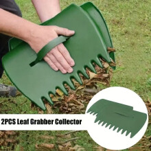 Rastrillo de plástico para jardinería de hojas caducifolias al aire libre para recoger herramientas