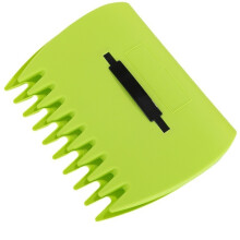 (Verde) Rastrillo de jardinería manual, práctico para limpiar escombros en el patio y el césped, para