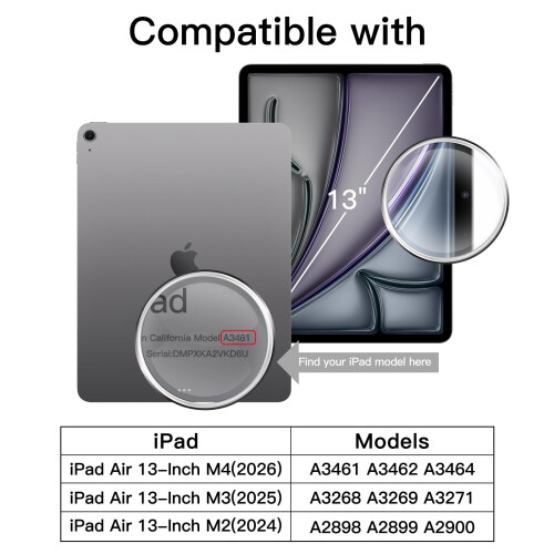 JETech Screen Protector for iPad Air 13" M4/M3/M2, 2-Pack 1