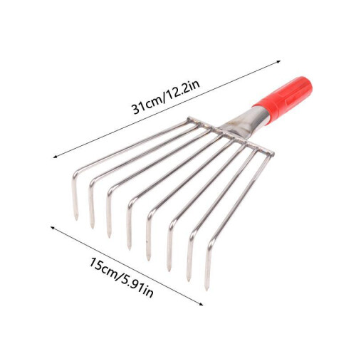 (A4)【Joy】Multifunctional Rake Tool Portable Beach Clam Rake Seafood Shell Rake Garden Farm Digging Tools