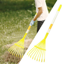 Rastrillo para hojas para niños, práctico, portátil y compacto de 76 cm para recoger hojas, ideal para
