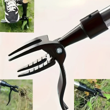 (negro)1 pieza Cabezal de herramienta para malezas de 4 garras - Extractor de raíces profesional para
