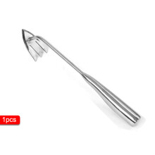 (Mano de acero inoxidable) Herramienta de acero inoxidable para desherbar, aflojar la tierra y extraer