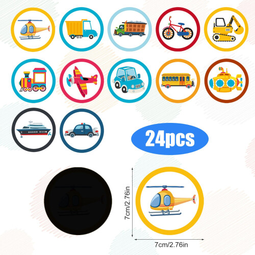 24 Sheets Potty Training Stickers, 12 Styles Color Changing Pee 1