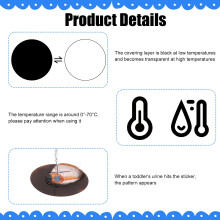 24 Sheets Potty Training Stickers, 12 Styles Color Changing Pee Stickers Cute Cartoon Toilet Target for Boys Girls Toddlers (Transportation Pattern)