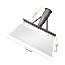 Pala metálica de acero inoxidable para desherbar (25 cm), pala multiusos para jardín y exteriores.