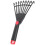 (Black)Durable Plastic Garden Grass Leaf Rake Leveling Comfortable Handle Gardening Rake Sturdy Safe 1