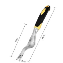 (Amarillo) Herramienta manual para desherbar, extractor de maleza premium para jardín, herramientas