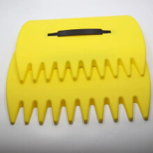 (Amarillo) Recogedor de hojas, rastrillo de mano, herramienta de recolección de basura, ligero, para