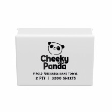 The Cheeky Panda Bamboo V Fold Paper Towels | 3200 Sheets (20 Packs of 160) 2 Ply Paper Hand Towels for Dispensers