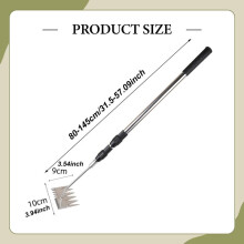 Extractor de maleza de metal resistente al óxido, de alta resistencia, con mango largo, herramienta