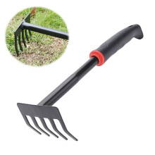 (Rastrillo de cinco dientes) Pala de jardinería Herramientas de jardinería de hortalizas Pala de mano