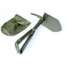 Pala plegable multifuncional (verde militar), pala de zapador grande, pala para coche, exterior, jardín.