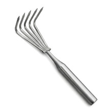 (5 garras) Rastrillo de jardín manual integrado para hojas pequeñas. Herramienta de jardinería duradera