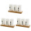 3Stk Weißer Essstäbchenhalter Mit Holzbasis Küchenbesteck-Organizer 1
