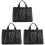 3Stk Multifunktionale Aufbewahrungstasche Mesh Strandtasche Schwarz 1