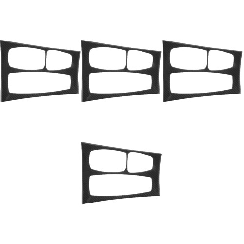 4Stk Leichte Carbonfaser Ac Panel Abdeckung Mittelkonsole Schwarz Auto